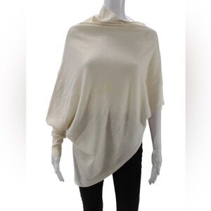 NFP Studio New form perspective Cream Poncho Sweater pullover asymmetrical o/s